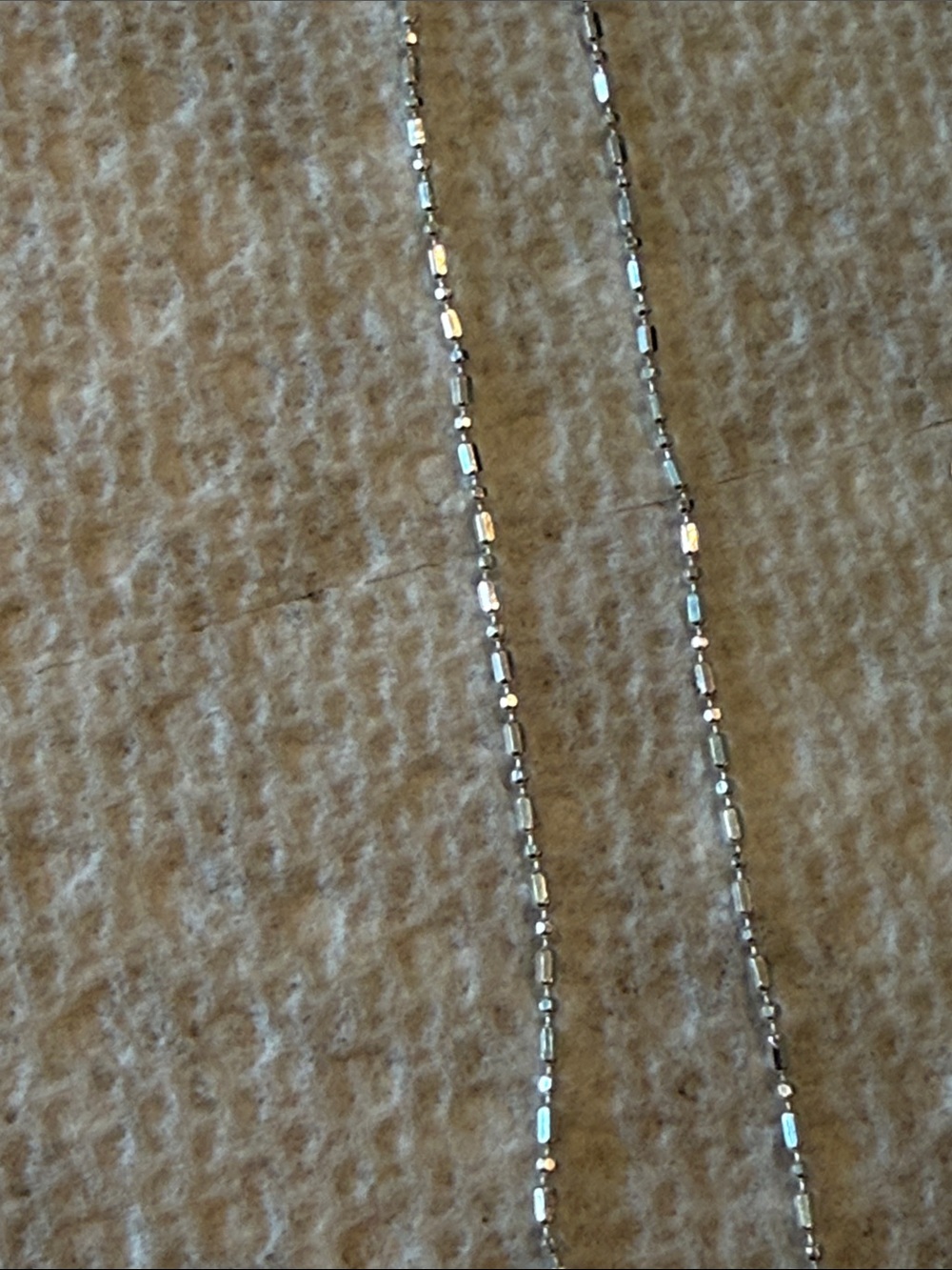 Sterling Silver 3 piece Thin Box Chain Necklace - Silver - Picture 2 of 4